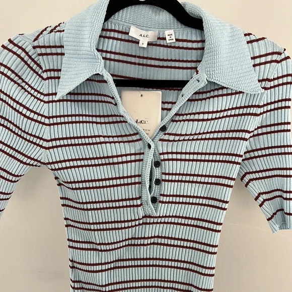 A.L.C. Sydney Top in Ice Water & Sequoia - Picture 4 of 7